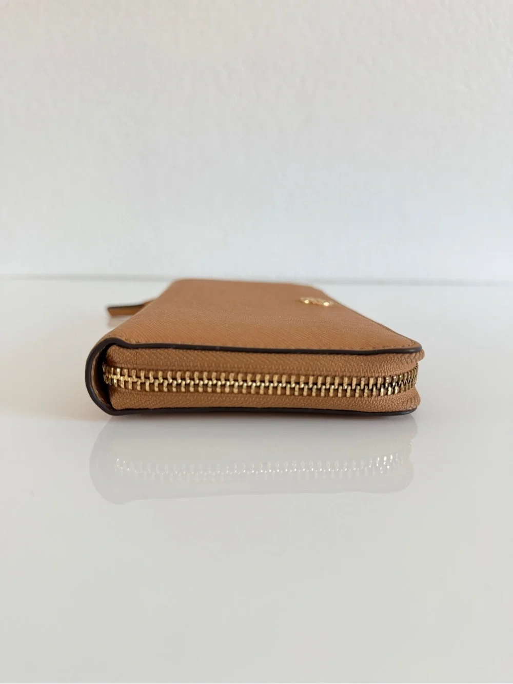 Tory Burch Tan Zip-Around Continental Wallet